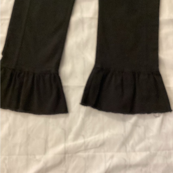 Express Black Ruffle Hem Pants - Picture 3 of 7